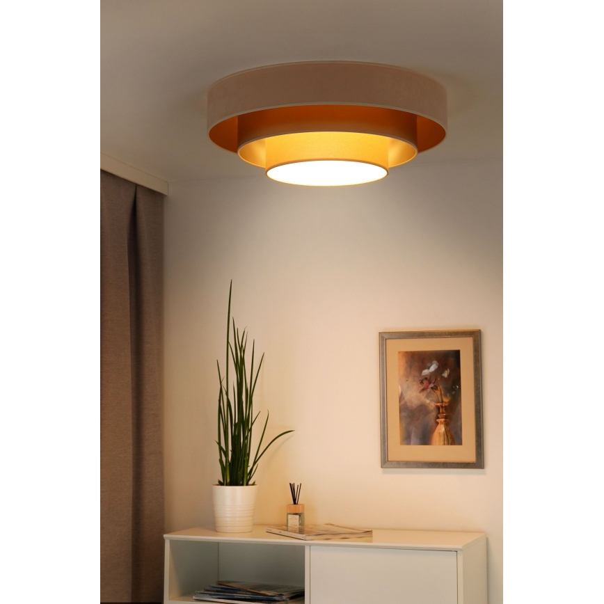 Duolla - LED lubinis šviestuvas LUNETA LED/26W/230V diametras 60 cm 4000K kreminė/auksas/smėlio spalva