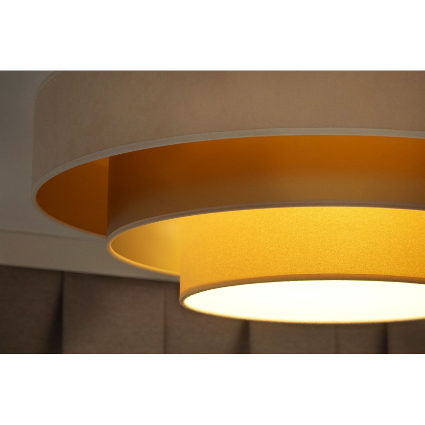 Duolla - LED lubinis šviestuvas LUNETA LED/26W/230V diametras 60 cm 4000K kreminė/auksas/smėlio spalva