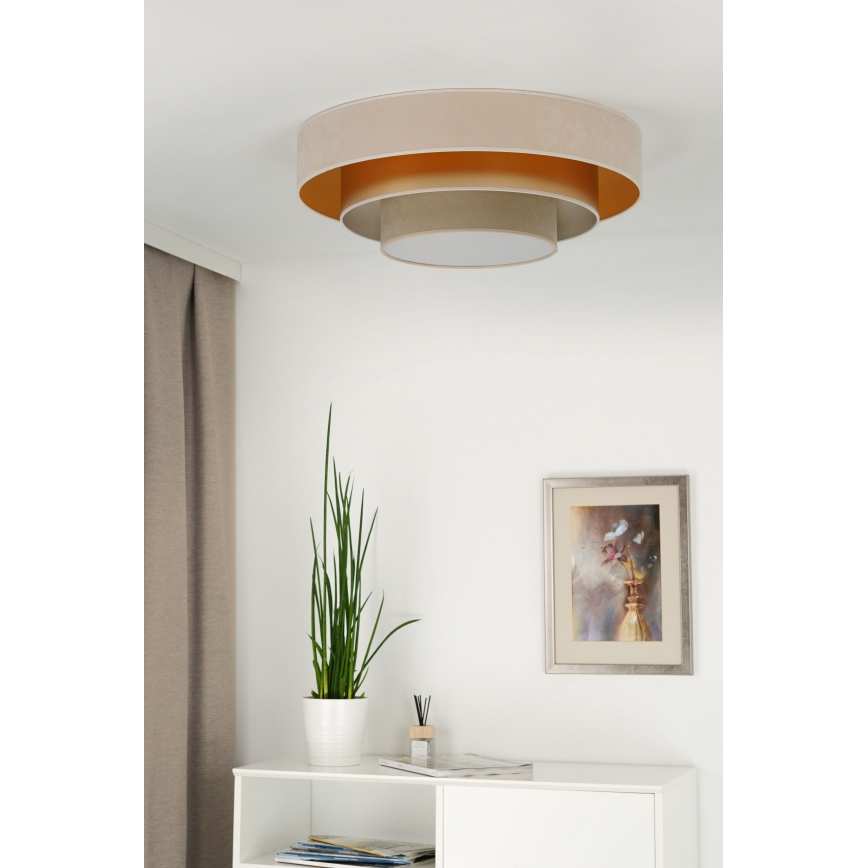 Duolla - LED lubinis šviestuvas LUNETA LED/26W/230V diametras 60 cm 4000K kreminė/auksas/smėlio spalva