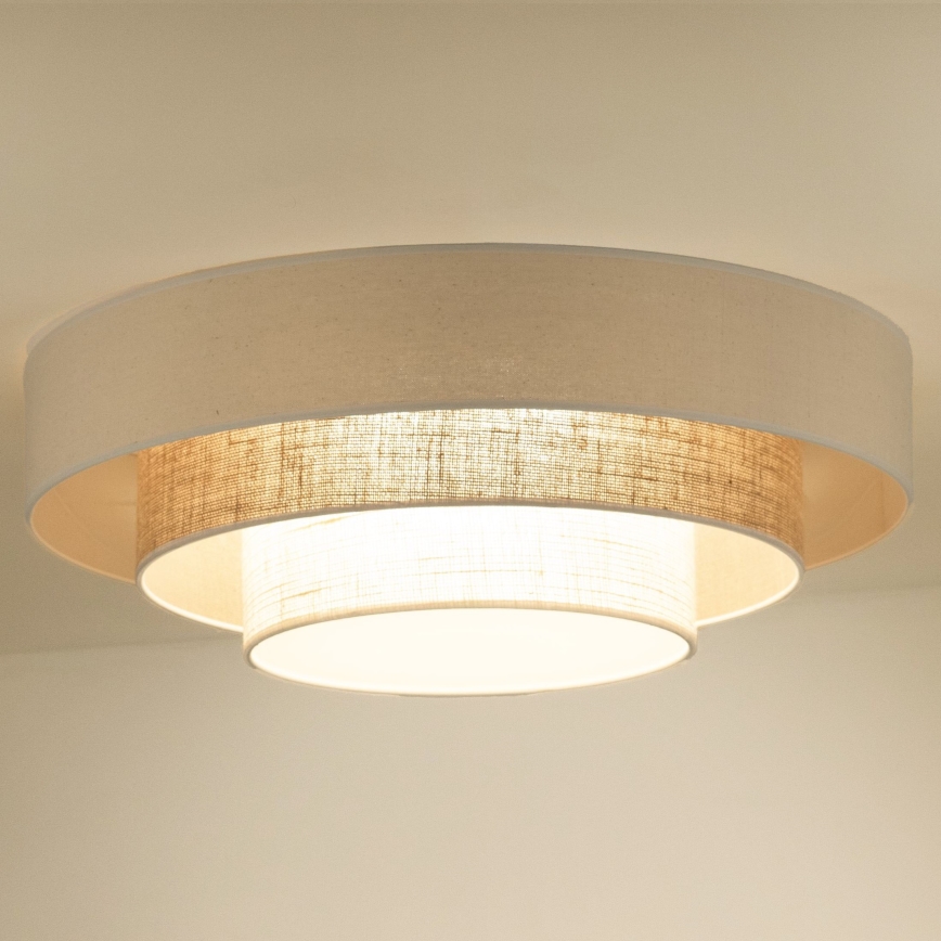Duolla - LED lubinis šviestuvas LUNETA LED/26W/230V diametras 60 cm 4000K kreminė/ruda