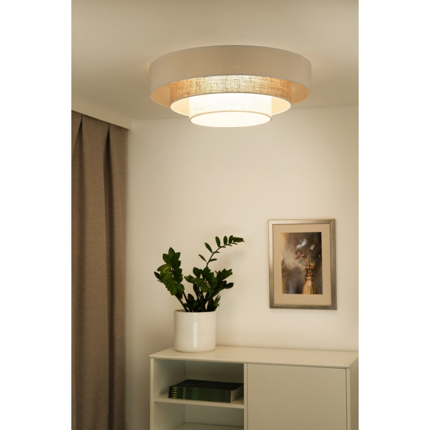 Duolla - LED lubinis šviestuvas LUNETA LED/26W/230V diametras 60 cm 4000K kreminė/ruda