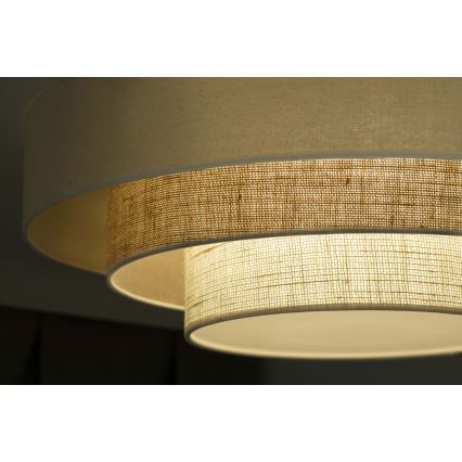 Duolla - LED lubinis šviestuvas LUNETA LED/26W/230V diametras 60 cm 4000K kreminė/ruda