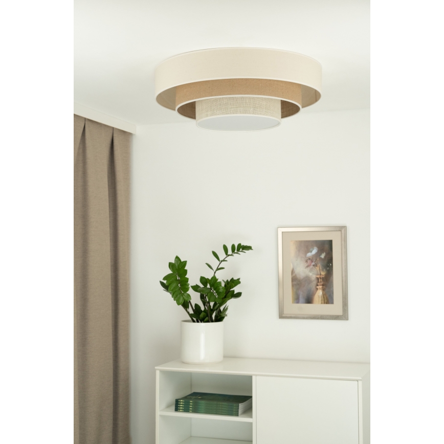 Duolla - LED lubinis šviestuvas LUNETA LED/26W/230V diametras 60 cm 4000K kreminė/ruda