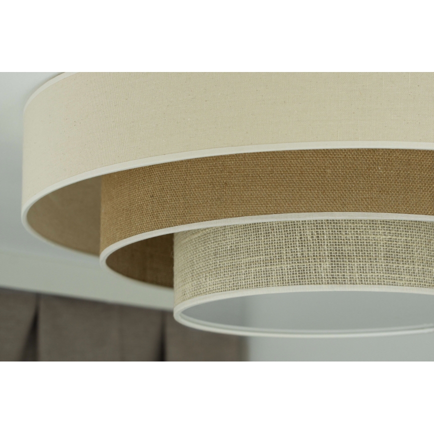 Duolla - LED lubinis šviestuvas LUNETA LED/26W/230V diametras 60 cm 4000K kreminė/ruda