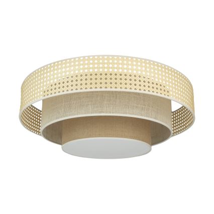 Duolla - LED lubinis šviestuvas LUNETA LED/26W/230V diametras 60 cm 4000K rotangas/smėlio spalva/ruda