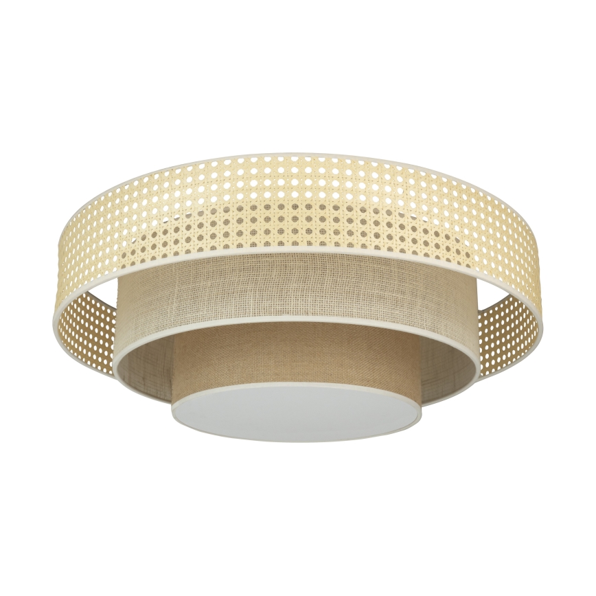 Duolla - LED lubinis šviestuvas LUNETA LED/26W/230V diametras 60 cm 4000K rotangas/smėlio spalva/ruda