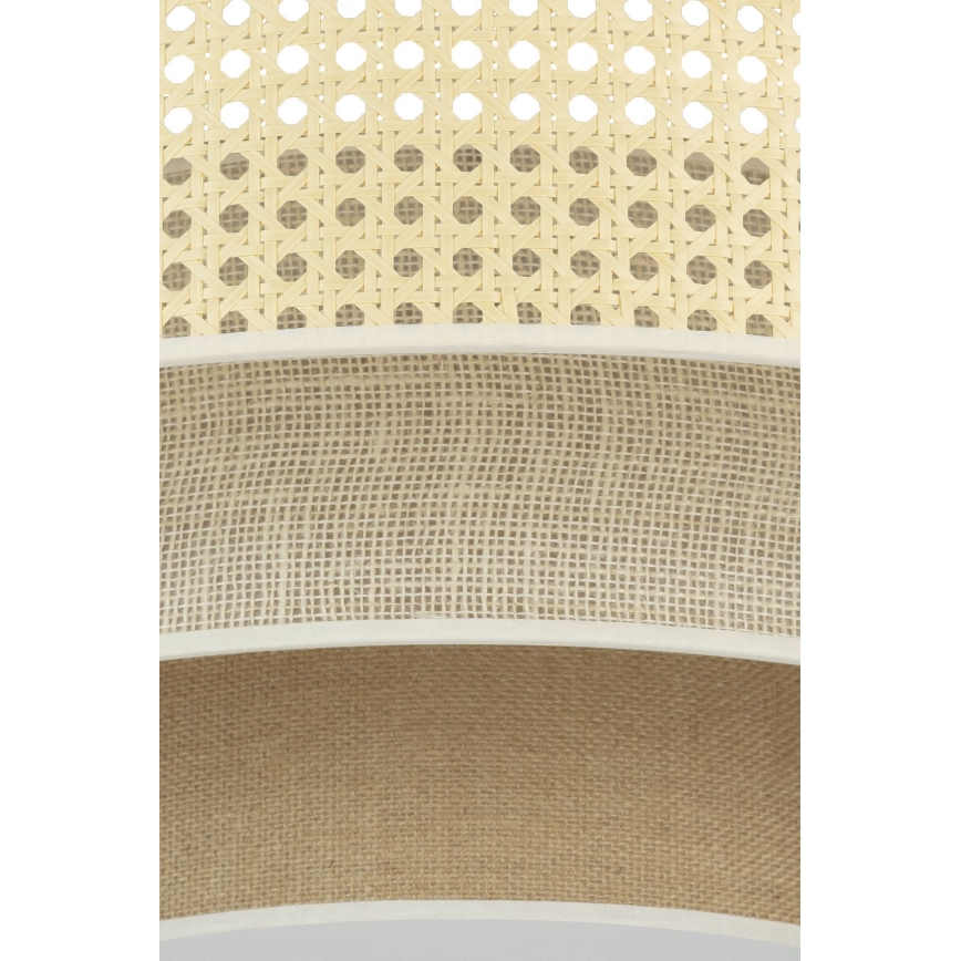 Duolla - LED lubinis šviestuvas LUNETA LED/26W/230V diametras 60 cm 4000K rotangas/smėlio spalva/ruda