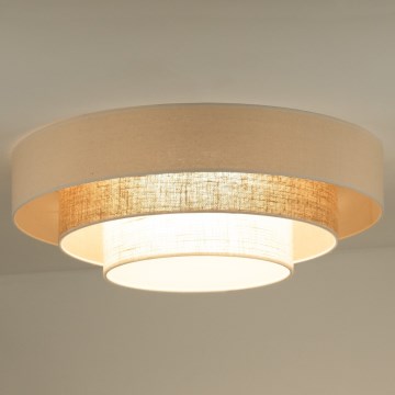 Duolla - LED lubinis šviestuvas LUNETA LED/26W/230V diametras 60 cm 4000K rotangas/smėlio spalva/ruda