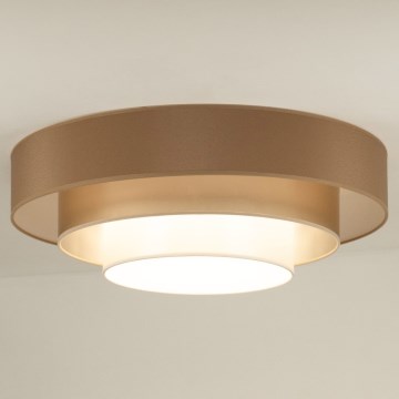Duolla - LED lubinis šviestuvas LUNETA LED/26W/230V diametras 60 cm 4000K ruda/auksas/balta