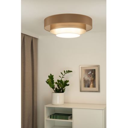 Duolla - LED lubinis šviestuvas LUNETA LED/26W/230V diametras 60 cm 4000K ruda/auksas/balta