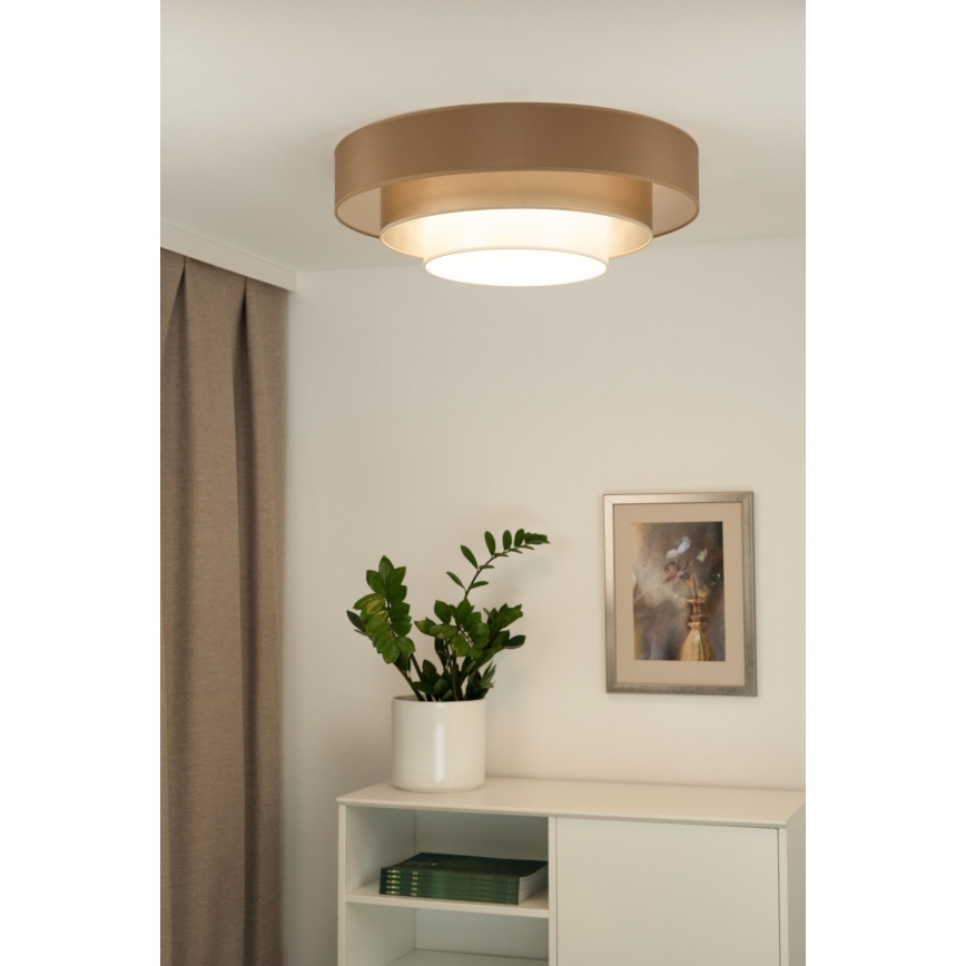 Duolla - LED lubinis šviestuvas LUNETA LED/26W/230V diametras 60 cm 4000K ruda/auksas/balta
