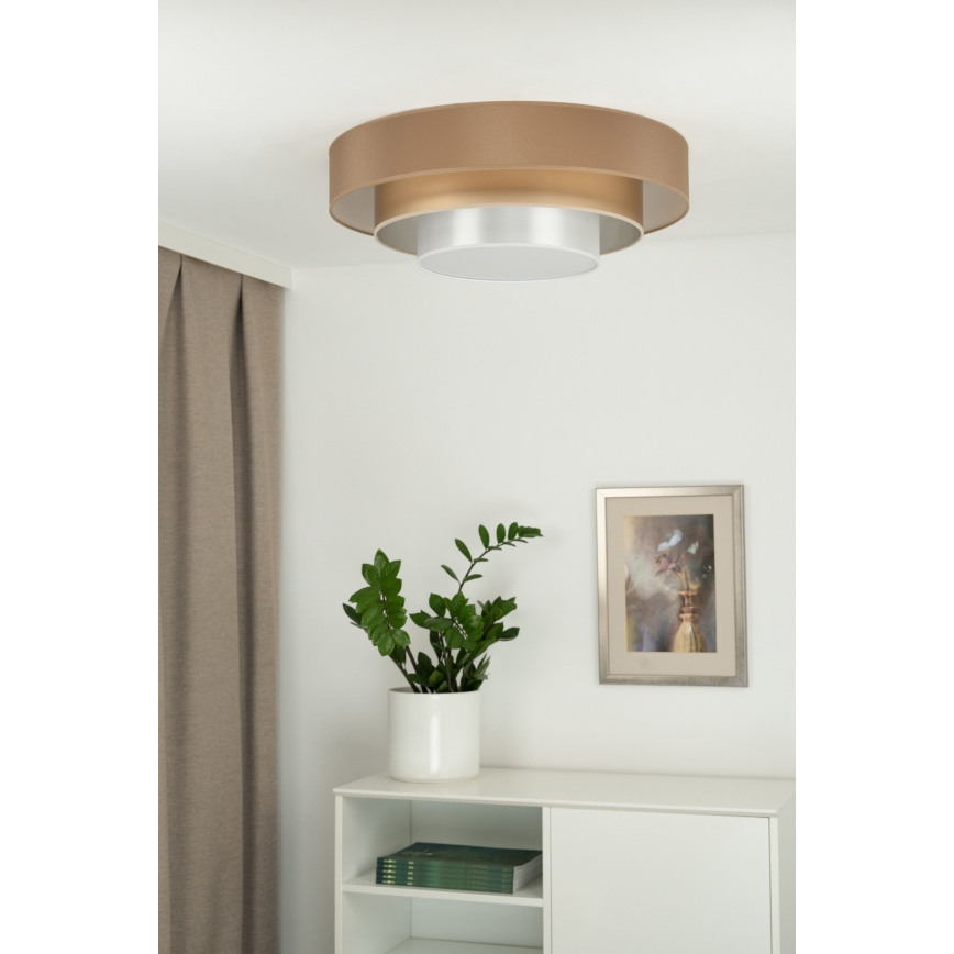 Duolla - LED lubinis šviestuvas LUNETA LED/26W/230V diametras 60 cm 4000K ruda/auksas/balta