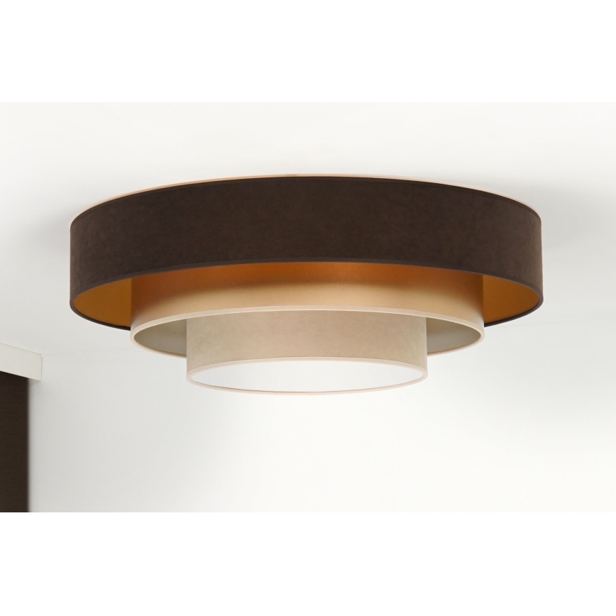 Duolla - LED lubinis šviestuvas LUNETA LED/26W/230V diametras 60 cm 4000K ruda/auksas/kreminė
