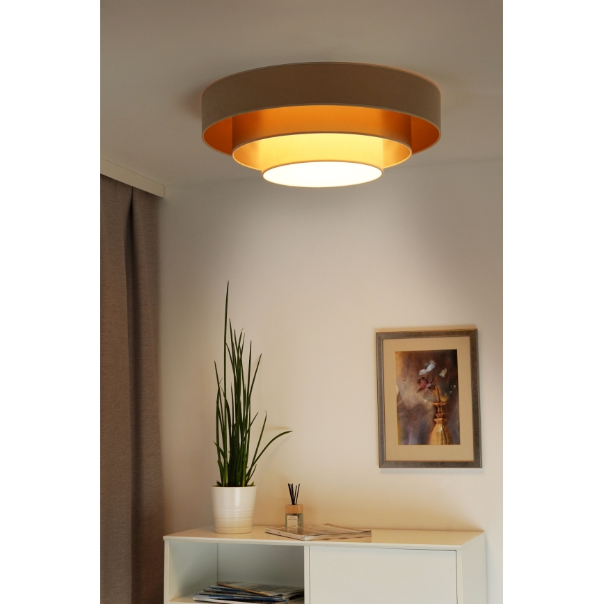 Duolla - LED lubinis šviestuvas LUNETA LED/26W/230V diametras 60 cm 4000K smėlio spalva/auksas/kreminė
