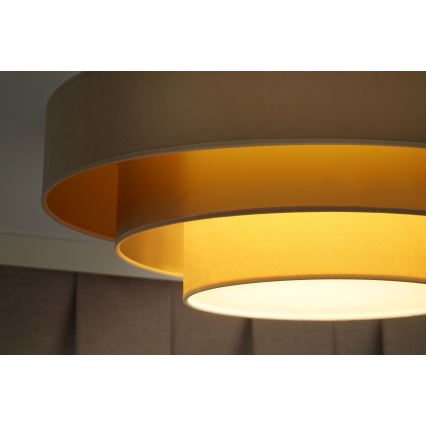 Duolla - LED lubinis šviestuvas LUNETA LED/26W/230V diametras 60 cm 4000K smėlio spalva/auksas/kreminė
