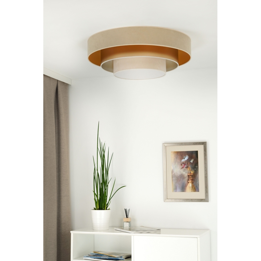 Duolla - LED lubinis šviestuvas LUNETA LED/26W/230V diametras 60 cm 4000K smėlio spalva/auksas/kreminė