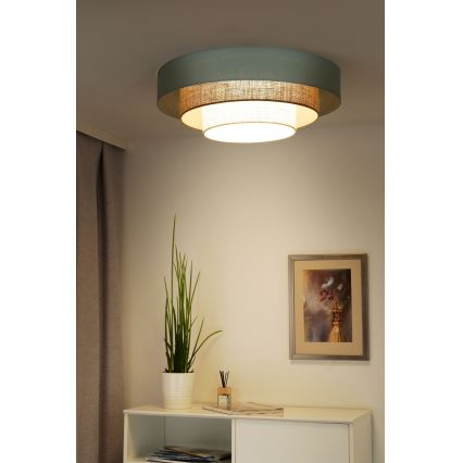 Duolla - LED lubinis šviestuvas LUNETA LED/26W/230V diametras 60 cm 4000K turkis/smėlio spalva/kreminė