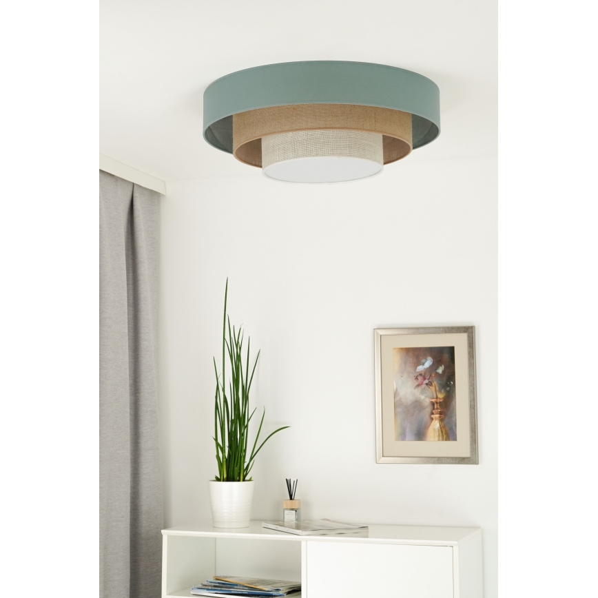 Duolla - LED lubinis šviestuvas LUNETA LED/26W/230V diametras 60 cm 4000K turkis/smėlio spalva/kreminė