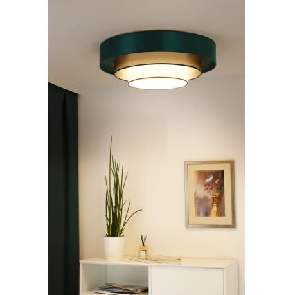 Duolla - LED lubinis šviestuvas LUNETA LED/26W/230V diametras 60 cm 4000K žalia/auksas/balta