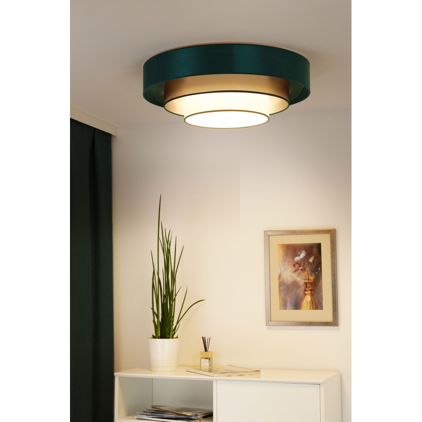 Duolla - LED lubinis šviestuvas LUNETA LED/26W/230V diametras 60 cm 4000K žalia/auksas/balta