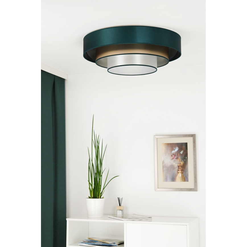 Duolla - LED lubinis šviestuvas LUNETA LED/26W/230V diametras 60 cm 4000K žalia/auksas/balta