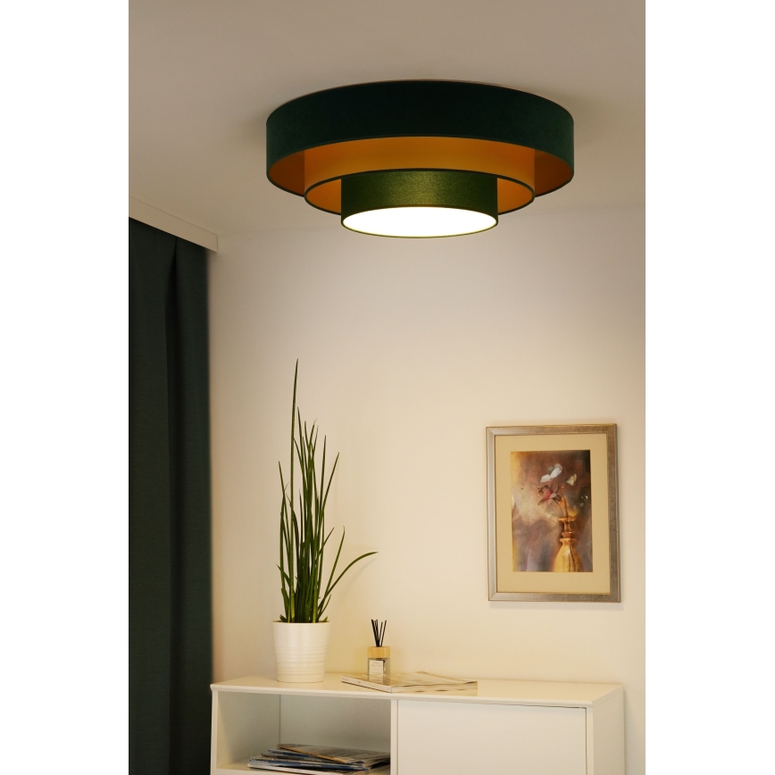Duolla - LED lubinis šviestuvas LUNETA LED/26W/230V diametras 60 cm 4000K žalia/auksas