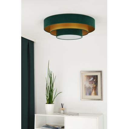 Duolla - LED lubinis šviestuvas LUNETA LED/26W/230V diametras 60 cm 4000K žalia/auksas