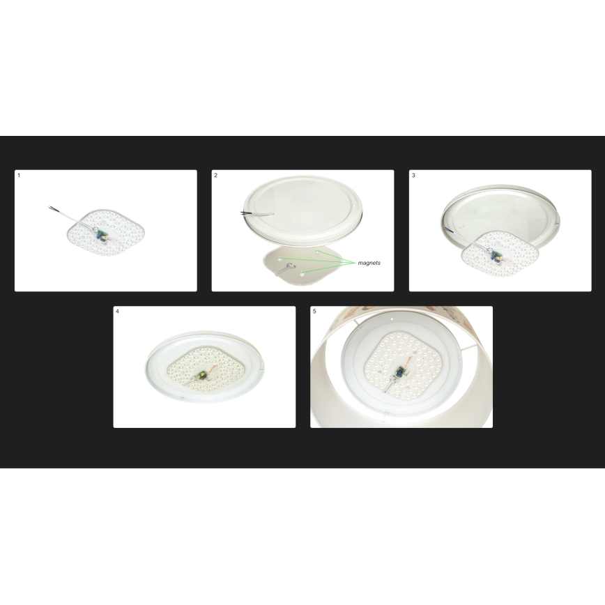 Duolla - LED lubinis šviestuvas LUNETA LED/26W/230V diametras 60 cm 4000K žalia/auksas