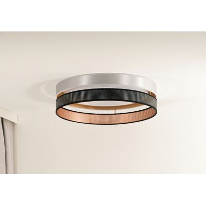 Duolla - LED lubinis šviestuvas ROLLER DUO SHINY LED/24W/230V diametras 45 cm sidabras/juoda