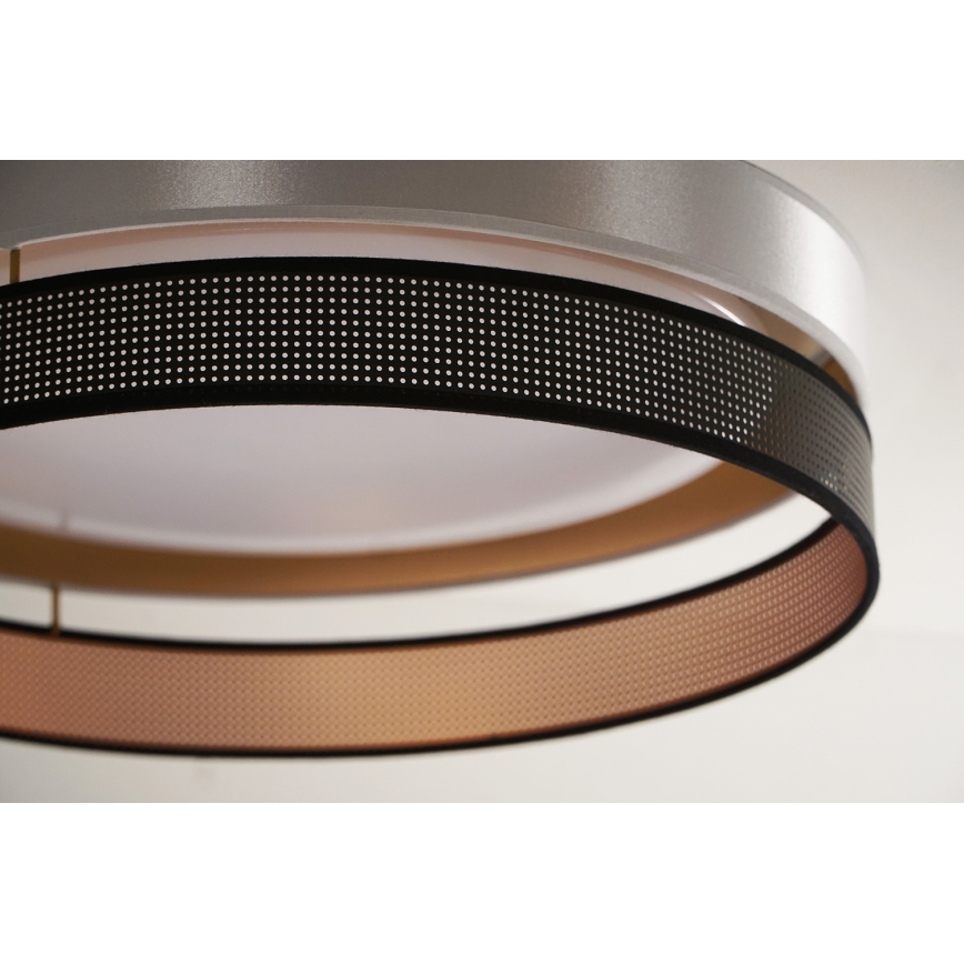 Duolla - LED lubinis šviestuvas ROLLER DUO SHINY LED/24W/230V diametras 45 cm sidabras/juoda