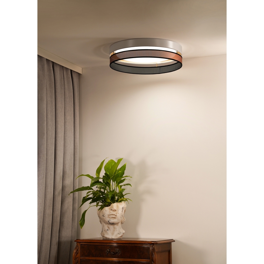 Duolla - LED lubinis šviestuvas ROLLER DUO SHINY LED/24W/230V diametras 45 cm balta/varis