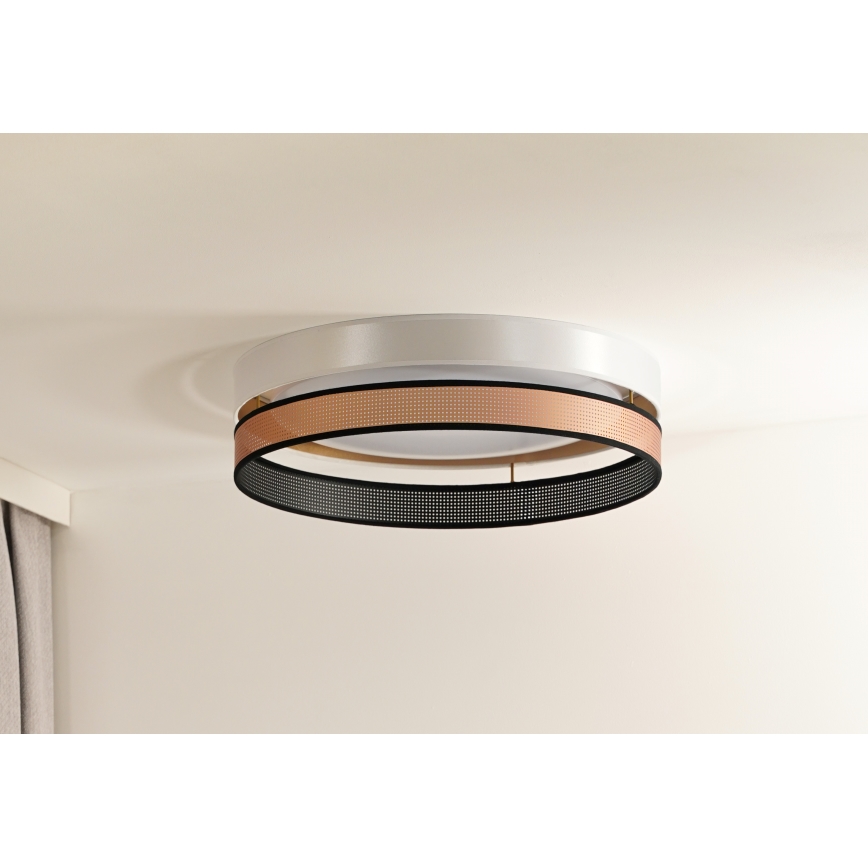Duolla - LED lubinis šviestuvas ROLLER DUO SHINY LED/24W/230V diametras 45 cm balta/varis
