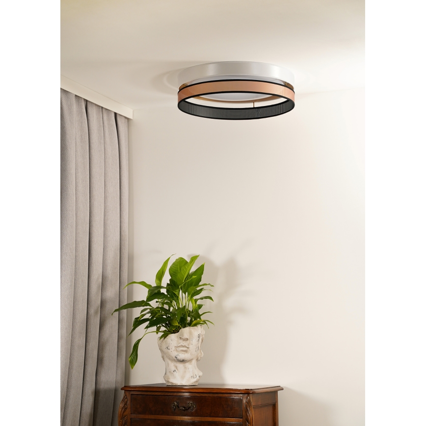 Duolla - LED lubinis šviestuvas ROLLER DUO SHINY LED/24W/230V diametras 45 cm balta/varis