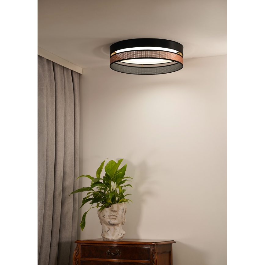 Duolla - LED lubinis šviestuvas ROLLER DUO SHINY LED/24W/230V diametras 45 cm juoda/varis