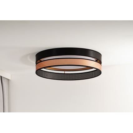 Duolla - LED lubinis šviestuvas ROLLER DUO SHINY LED/24W/230V diametras 45 cm juoda/varis