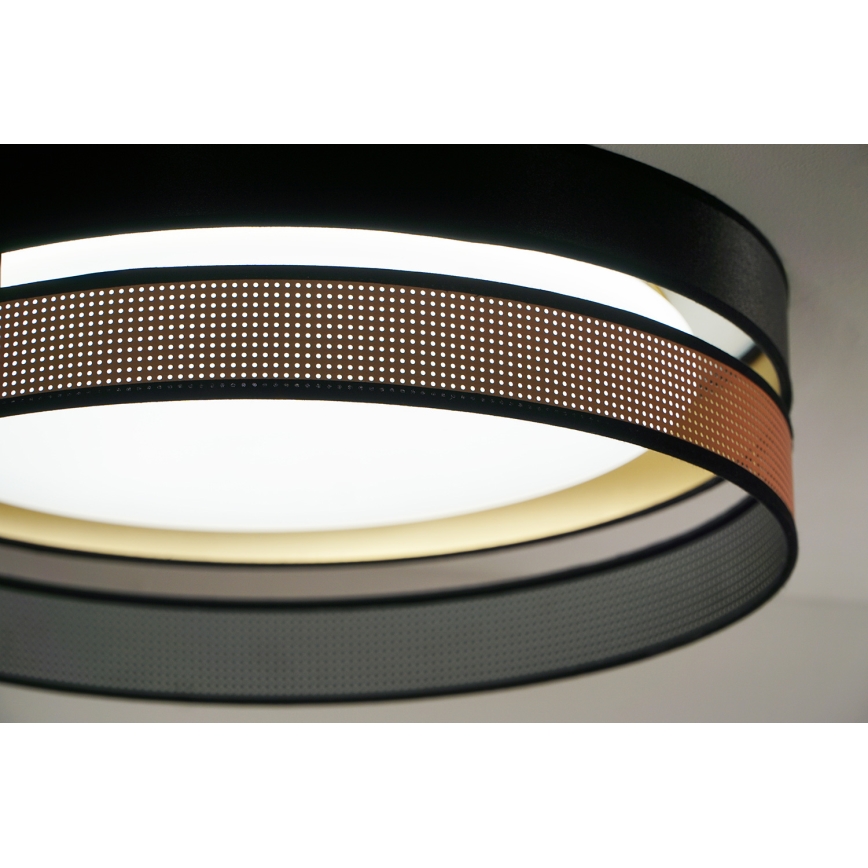 Duolla - LED lubinis šviestuvas ROLLER DUO SHINY LED/24W/230V diametras 45 cm juoda/varis