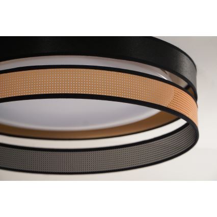 Duolla - LED lubinis šviestuvas ROLLER DUO SHINY LED/24W/230V diametras 45 cm juoda/varis