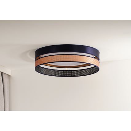 Duolla - LED lubinis šviestuvas ROLLER DUO SHINY LED/24W/230V diametras 45 cm mėlyna/varis