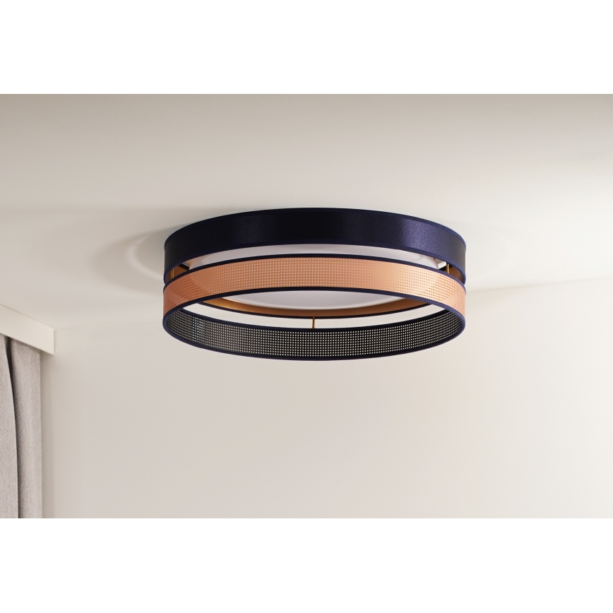 Duolla - LED lubinis šviestuvas ROLLER DUO SHINY LED/24W/230V diametras 45 cm mėlyna/varis