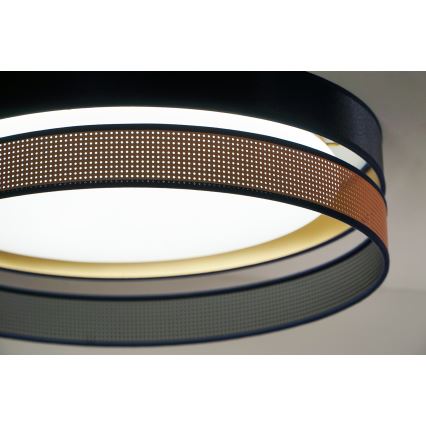 Duolla - LED lubinis šviestuvas ROLLER DUO SHINY LED/24W/230V diametras 45 cm mėlyna/varis