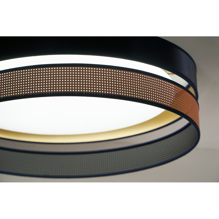 Duolla - LED lubinis šviestuvas ROLLER DUO SHINY LED/24W/230V diametras 45 cm mėlyna/varis
