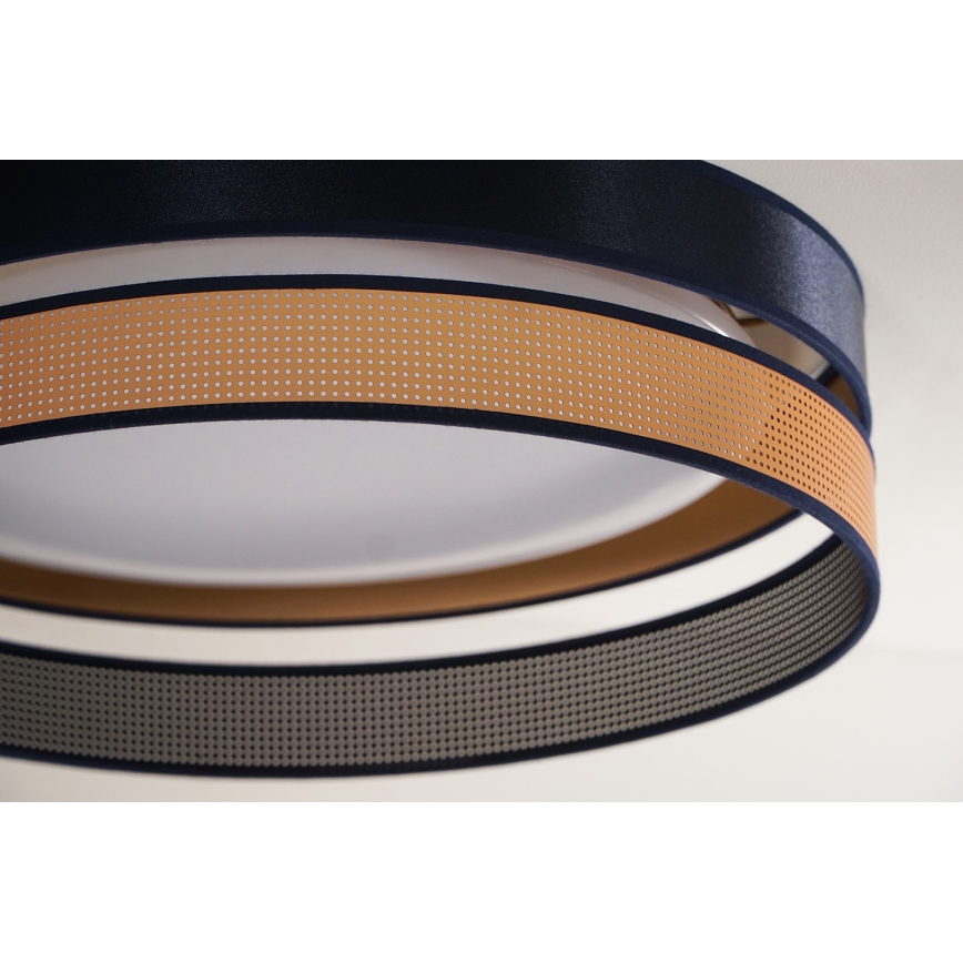 Duolla - LED lubinis šviestuvas ROLLER DUO SHINY LED/24W/230V diametras 45 cm mėlyna/varis