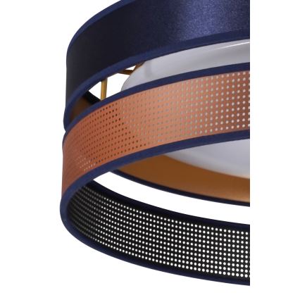 Duolla - LED lubinis šviestuvas ROLLER DUO SHINY LED/24W/230V diametras 45 cm mėlyna/varis