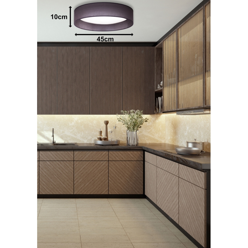 Duolla - LED lubinis šviestuvas ROLLER LED/24W/230V diametras 45 cm antracitas