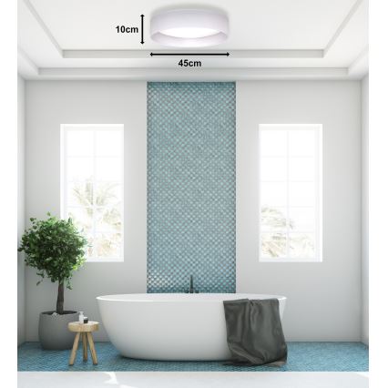 Duolla - LED lubinis šviestuvas ROLLER LED/24W/230V diametras 45 cm balta