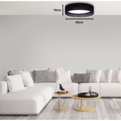 Duolla - LED lubinis šviestuvas ROLLER LED/24W/230V diametras 45 cm juoda