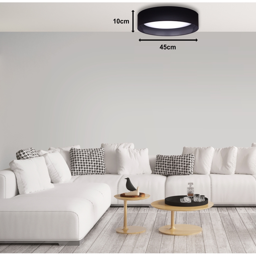 Duolla - LED lubinis šviestuvas ROLLER LED/24W/230V diametras 45 cm juoda