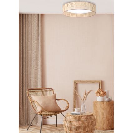 Duolla - LED lubinis šviestuvas ROLLER LED/24W/230V diametras 45 cm rotangas