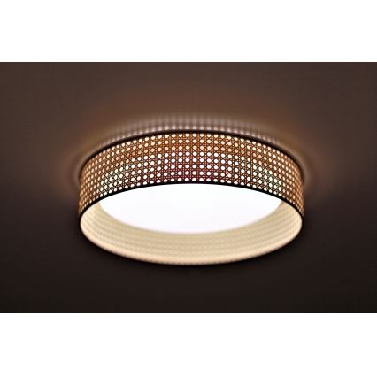 Duolla - LED lubinis šviestuvas ROLLER LED/24W/230V diametras 45 cm rotangas