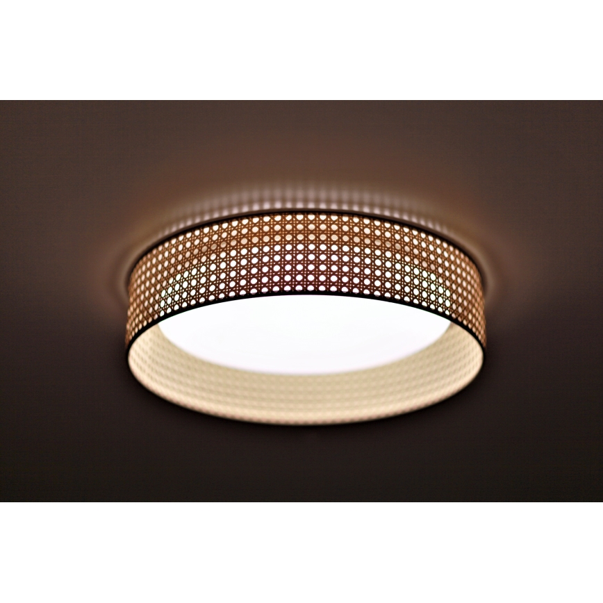 Duolla - LED lubinis šviestuvas ROLLER LED/24W/230V diametras 45 cm rotangas